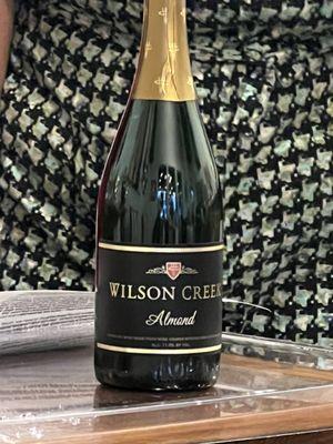 Wilson Creek - Almond flavored champagne- a favorite that I purchased