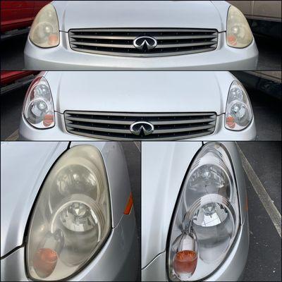 Headlight restoration. Only $80/pair and comes with 3-year limited warranty.