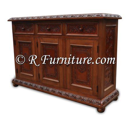 Hand Carved Leather Buffet