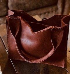 Handmade full grain leather Purse/tote.