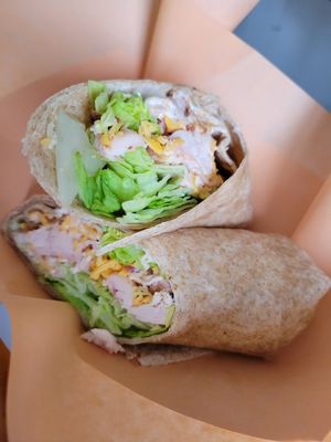 Smoked chicken wraps