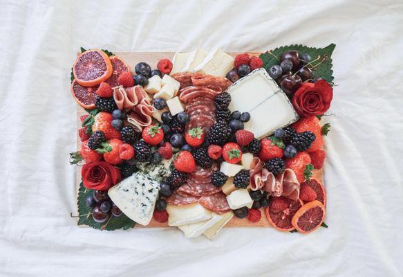 Red, White & Blue Smooch Board - Classic Charcuterie + extra cheese, Board Haus LA