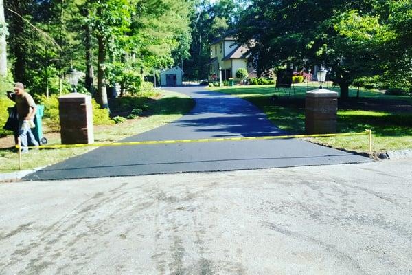 Just repaved driveway in foxboro