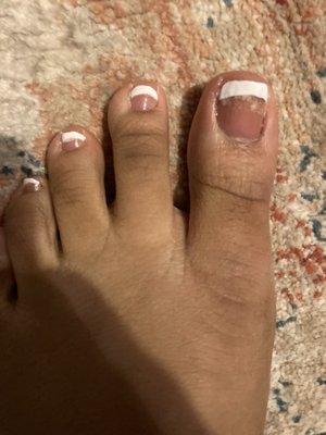 My French pedicure after leaving shop