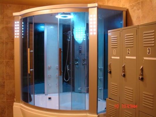 this is their steam room! there is one in the woman's restroom and one in the men's!