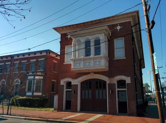 The gorgeous old firehouse home to the gallery.