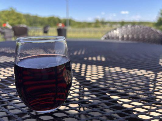 Patio with a cab franc!