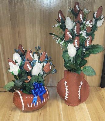 Football floral, football jewelry and football themed gifts