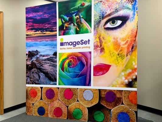 A stand-alone tradeshow print, showcasing ImageSet's large format printing.