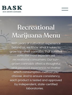 Recreational menu