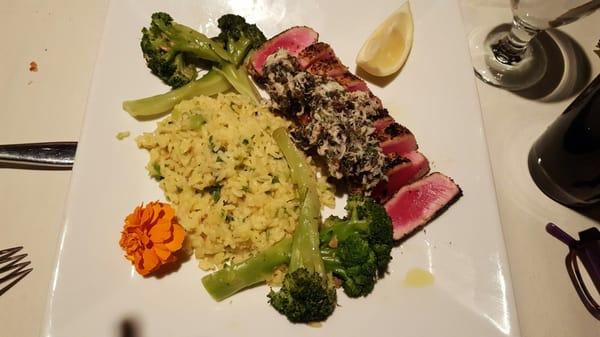 Pepper encrusted tuna