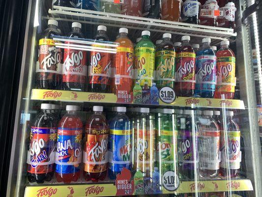 Large selection of Faygo pop.