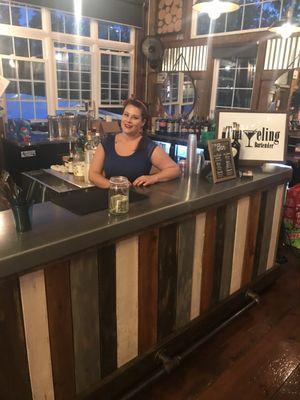 Sara Bartending