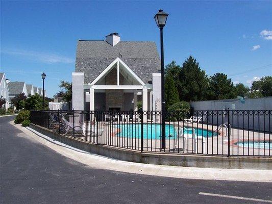 Community heated pool and hot tub.