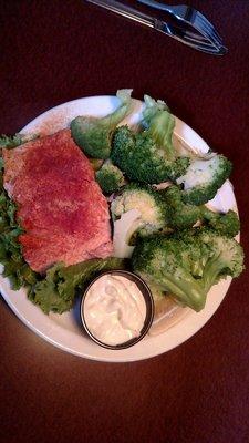 Mesquite salmon dinner. Delicious!