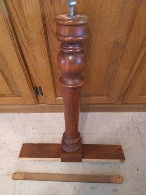 The pedestal leg to my dinning table.