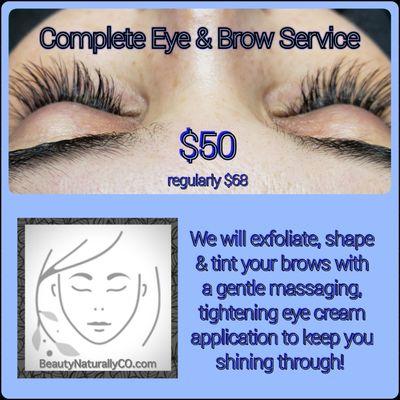 Special Covid Care For Brows & Eyes $50  
$68 value