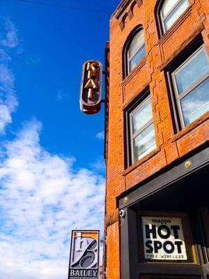 Old KFAI Building sign