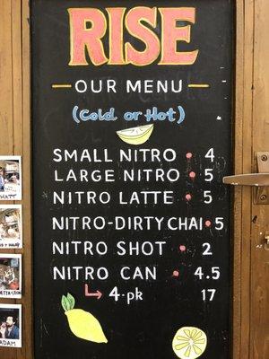 Coffee menu!