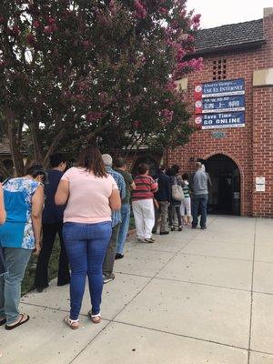 Long line right when they open at 9am