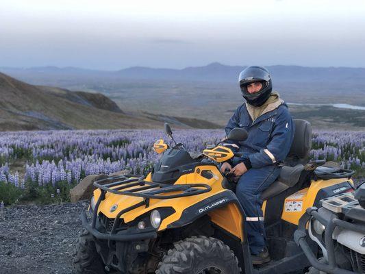 Midnight sun ATV tour in Iceland