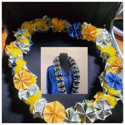 Inspiration for Money Lei in middle