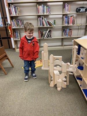 My son building and balancing.