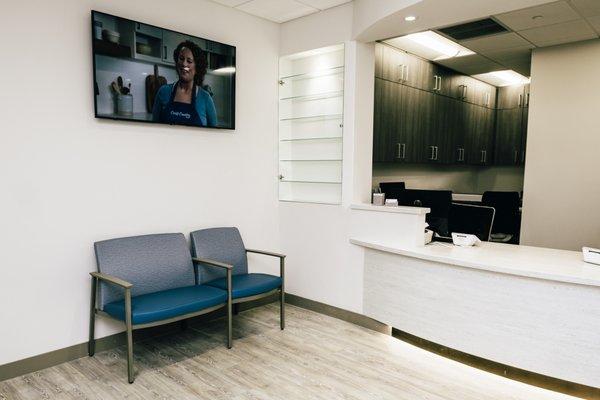 relax in our waiting room at Hybrid Medical Solution