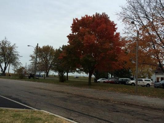 Change of colors of these trees by this inn are awesome