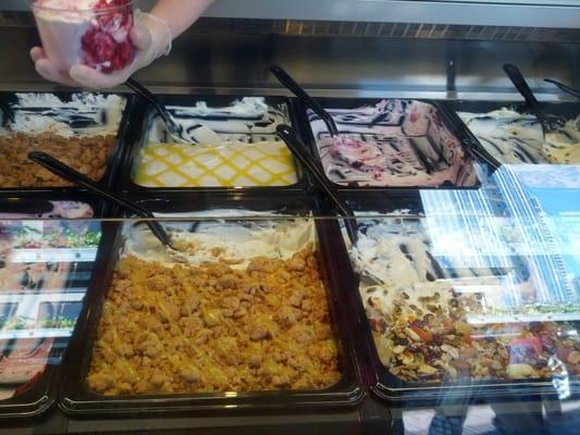 The yogurt display case - so colorful and fun to peruse