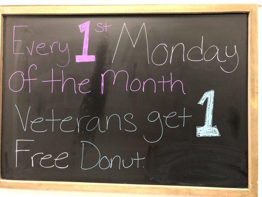 Donut Deals for Veterans