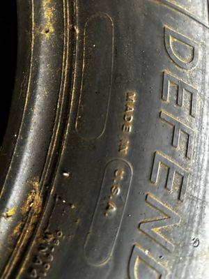 Michelin tire. Made in USA.