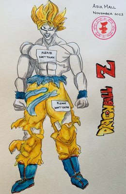 My sketch of Dragonball Z figure.