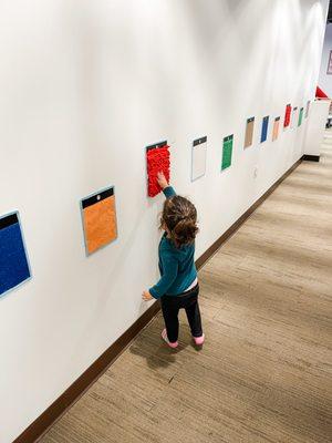 Sensory Wall! So amazing.