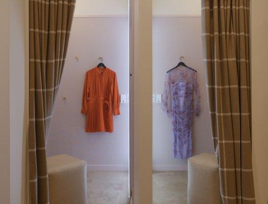 Each dressing room has plenty of space for you to try our pieces on in peace.