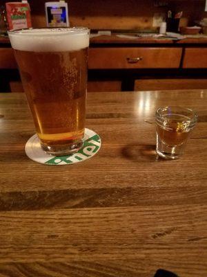 Goose Island IPA and Jim Beam Rye