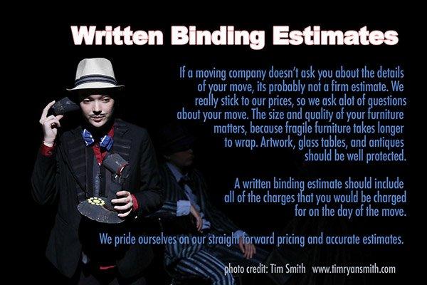 Written Binding Estimates are better than flat rates.