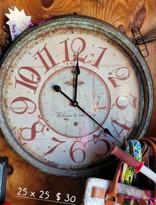 25 x 25 clock $30 great wall piece