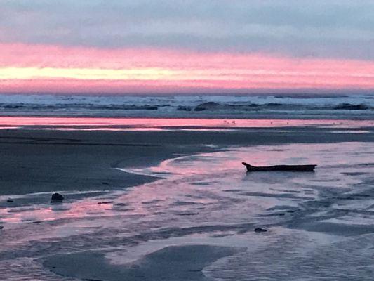 Ocean City beach at sunset