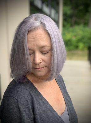 That lavender kiss for this beauty- hair by Tamiko