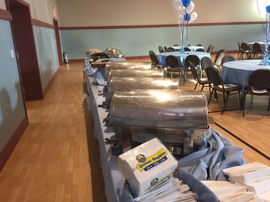 Buffet table we set-up