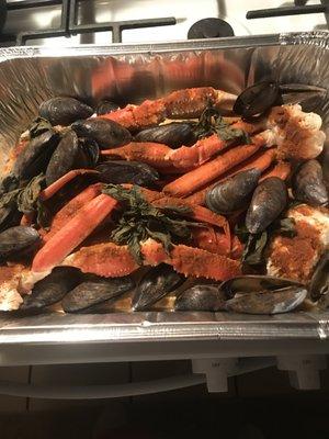 crab legs were good, mussels were awful