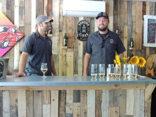 Robert (right) founded the company with his dad in late-2013. Also in the photo is Dwight.