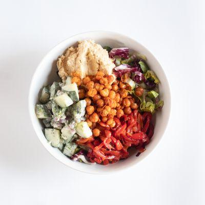 Vegan, gluten free and soy free Mediterranean Bowl