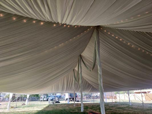 Tent for wedding reception.