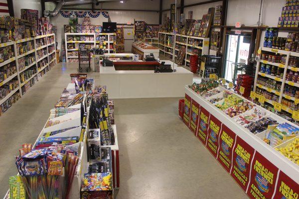 Shop inside and select your own fireworks.