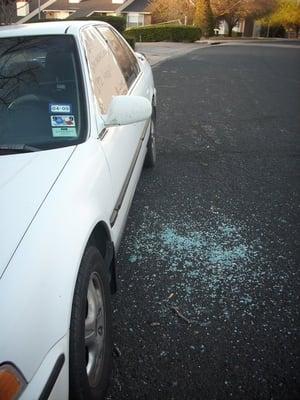 This is what will happen to your car if you live in The Downs...   : )