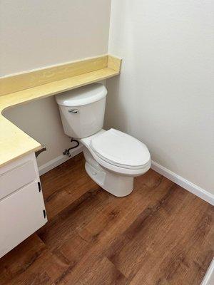 Installed toilet