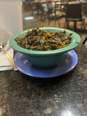 Those collards!  I don't like to cook anymore.  The next best thing!