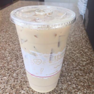 This is what they consider an iced French vanilla coffee with little cream. Disgusting.